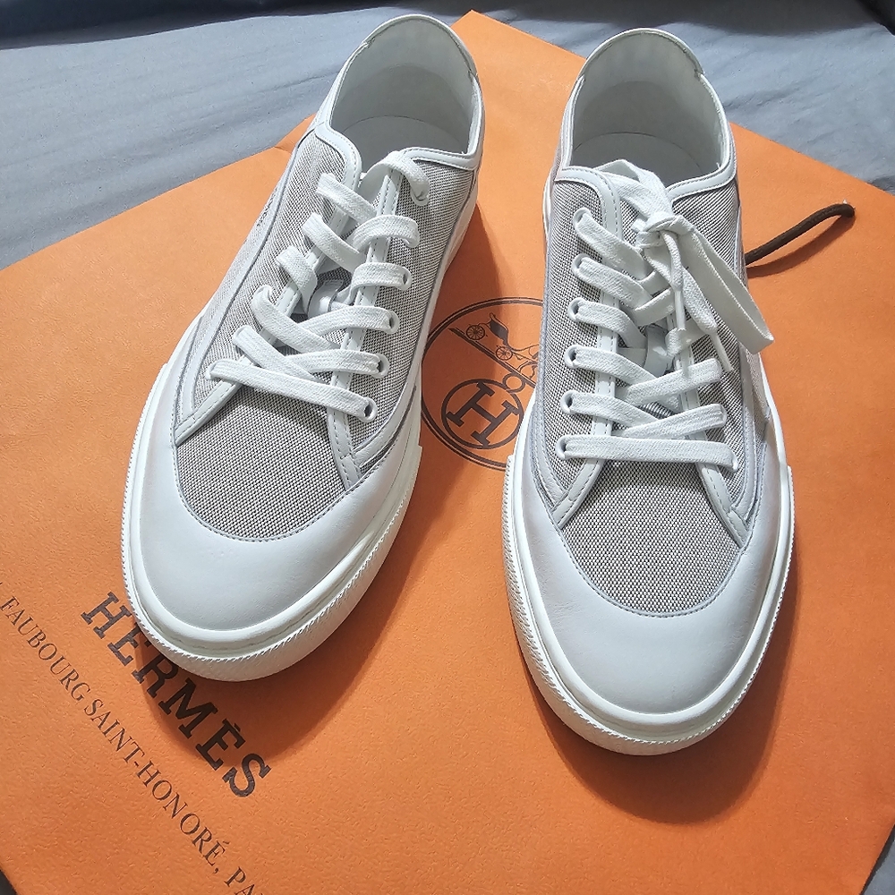 HERMES GET Sneakers Men's SIZE 44 New - Picture 2 of 12